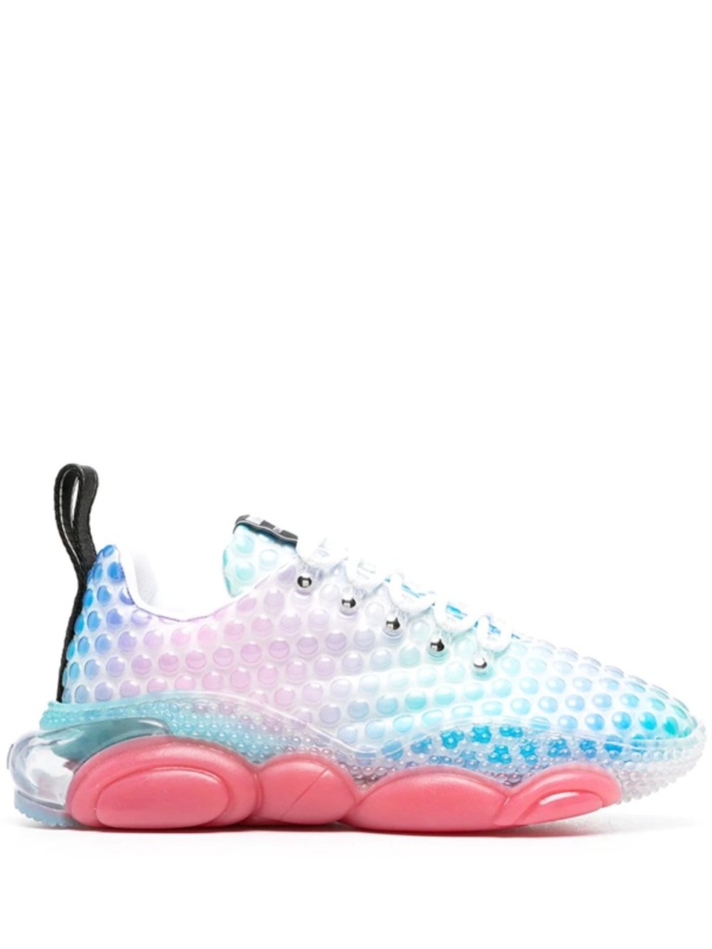 MOSCHINO Rainbow Bubble Sneakers Bear rare shoes pink blue 38